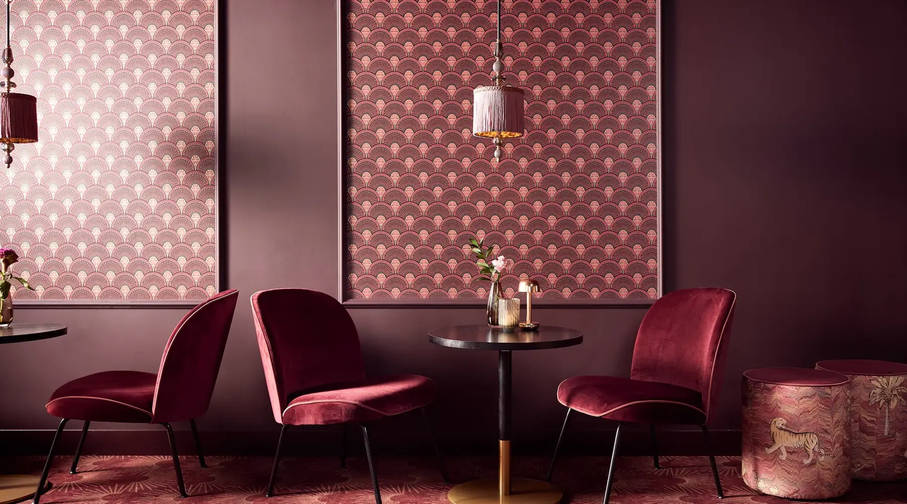 Chairs with table in a restaurant