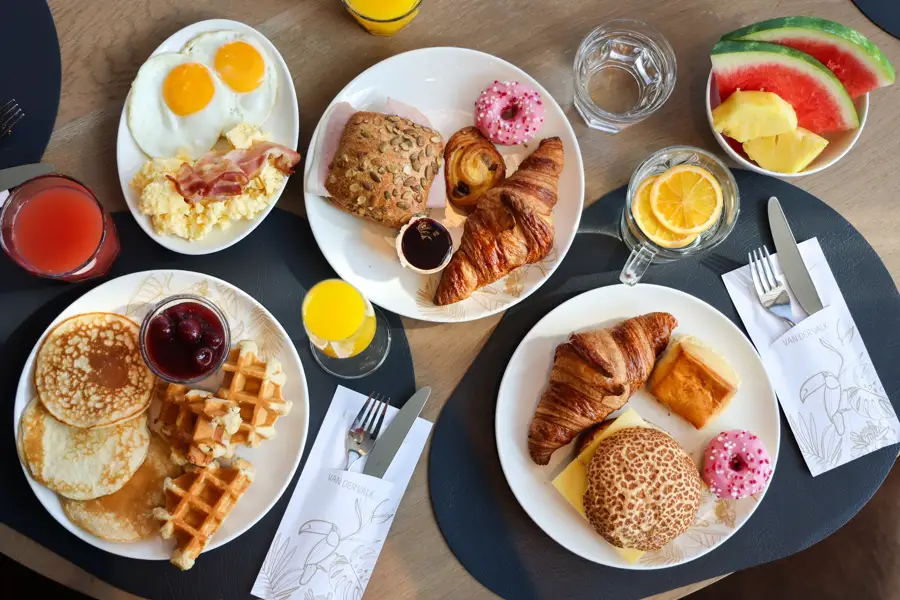 Breakfast table filled with goodies at Van der Valk Hotel Gorinchem-A15