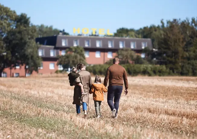 Family in a field