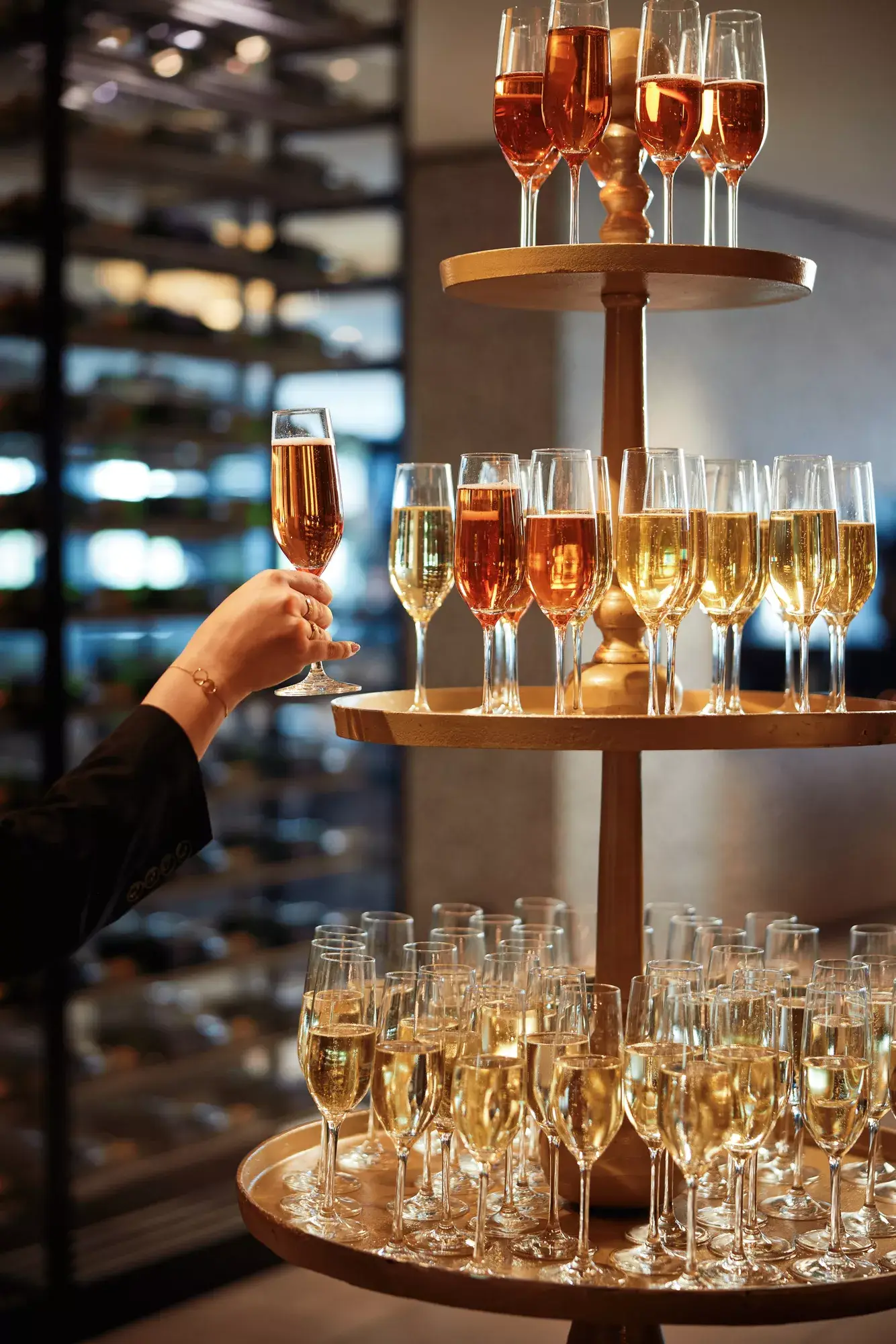 Champagne tower