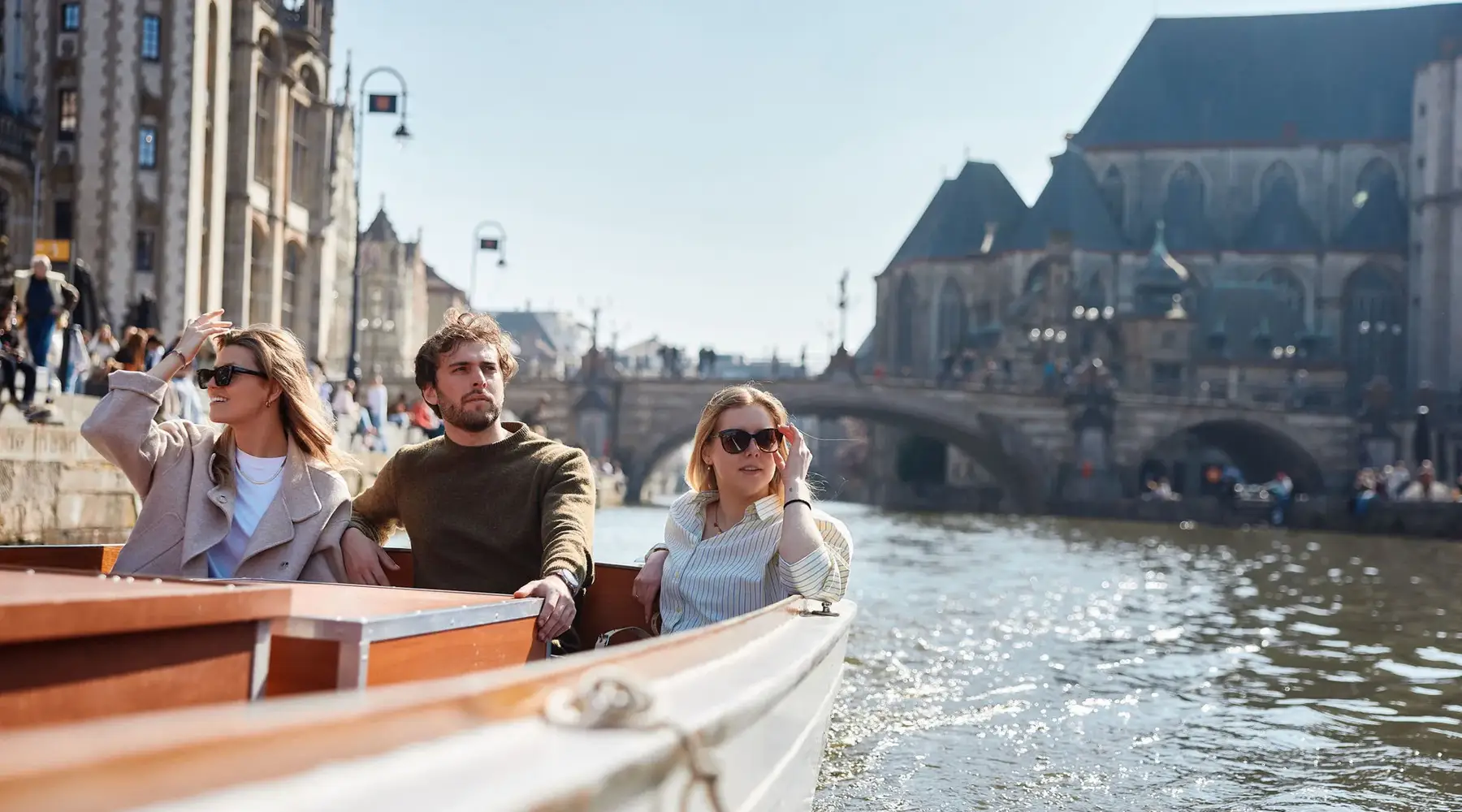 Bootje varen in Gent centrum