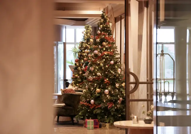 Christmas tree decorated