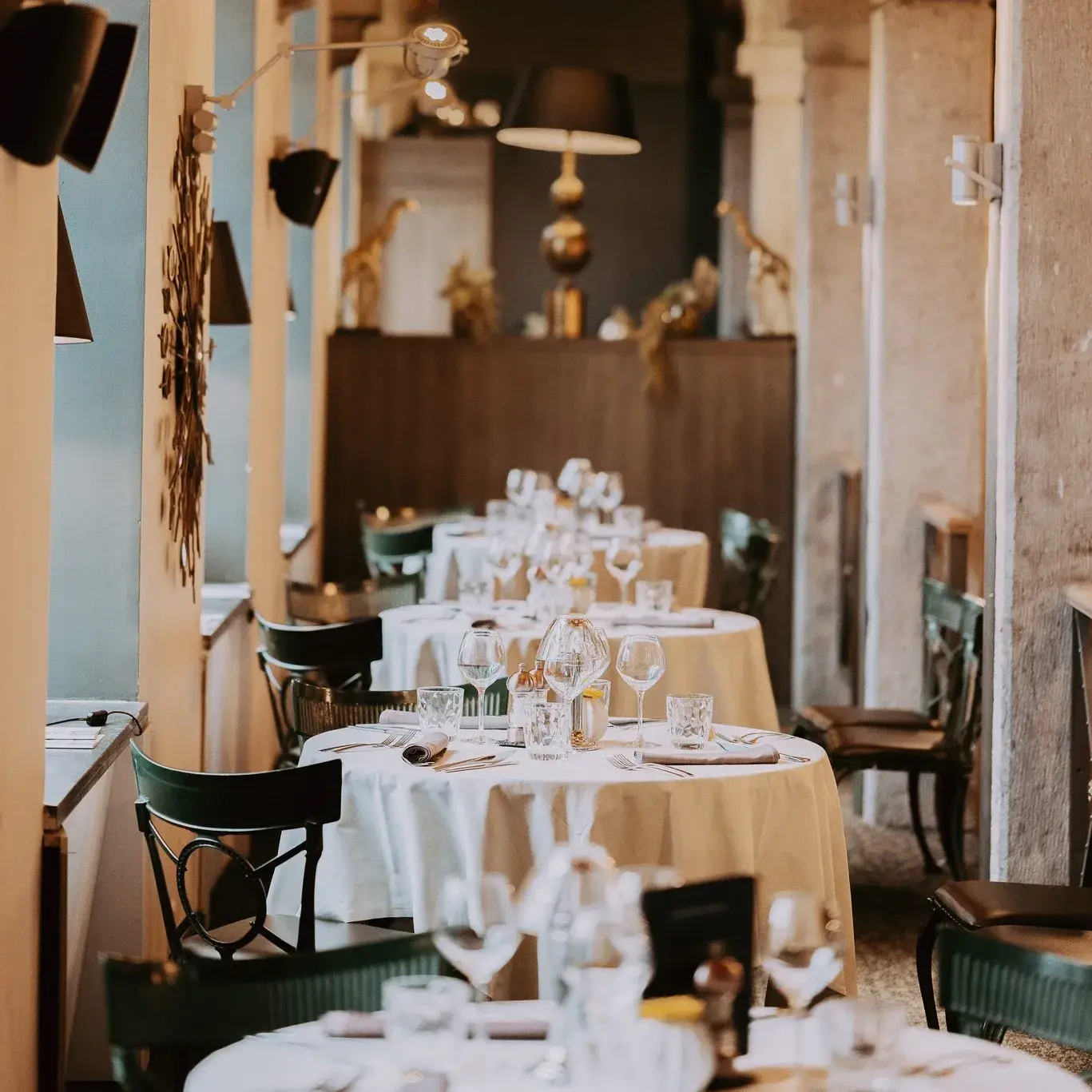 Dinner at the restaurant in Waterloo in the iconic setting of La Sucrerie.