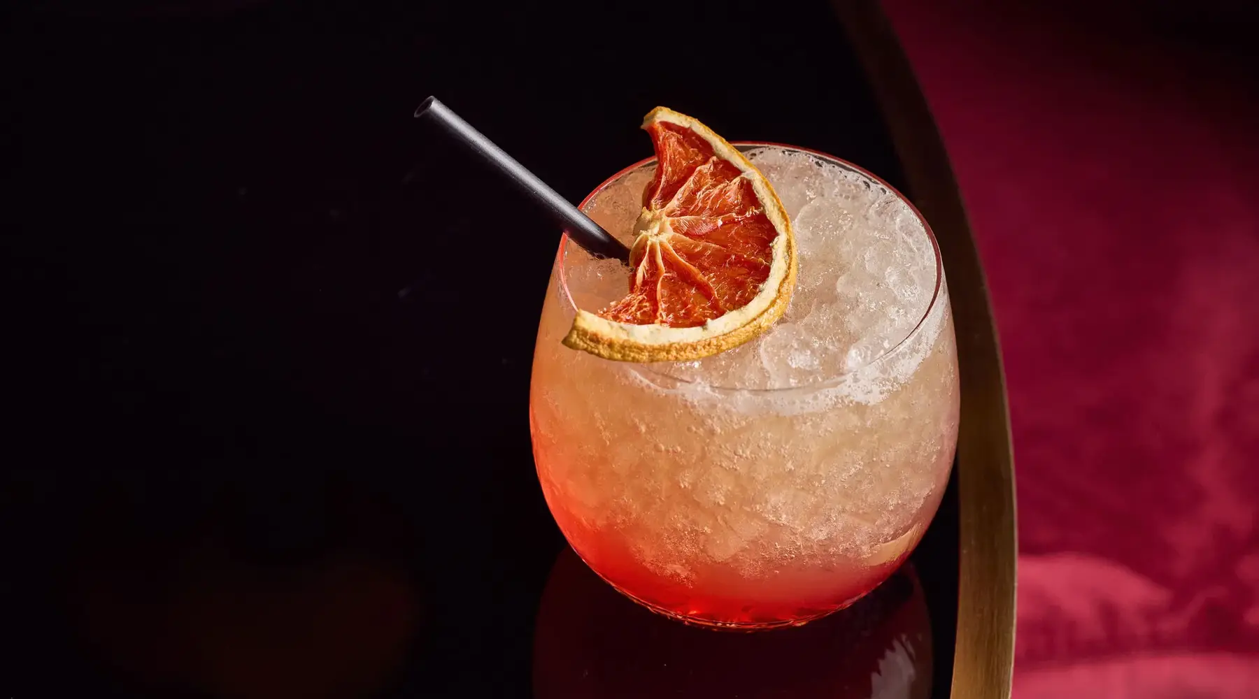 Cocktail in rooftop bar Skybar Mr. Sato