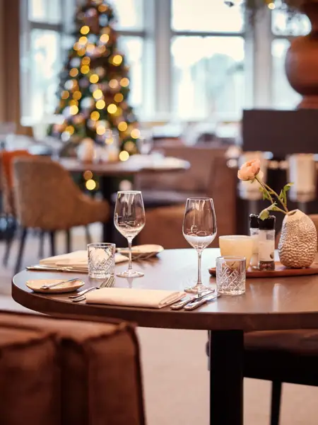 Restaurant in Christmas atmosphere