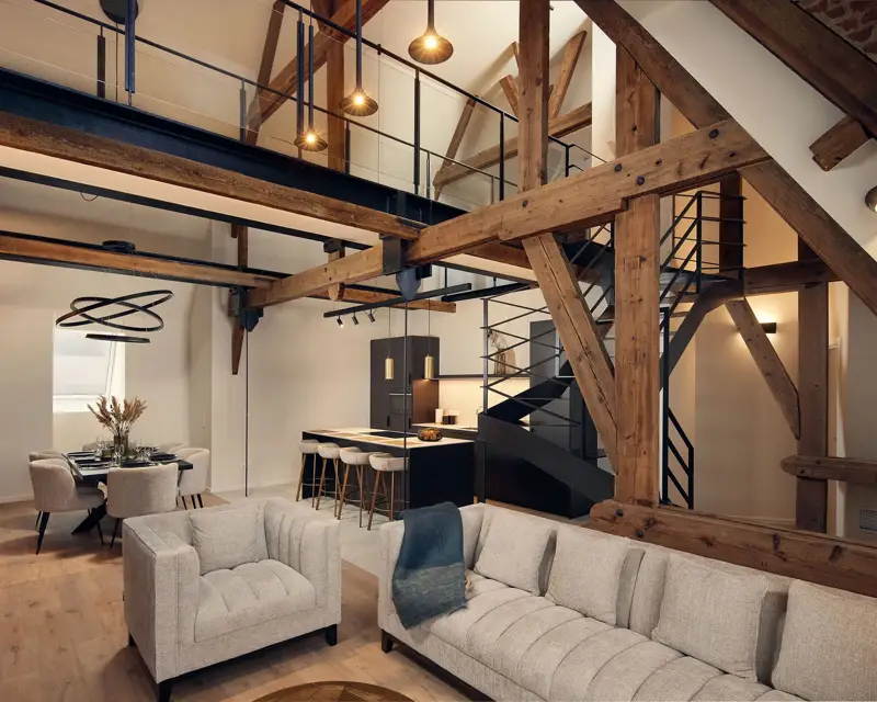 De prachtige leefruimte van The Loft