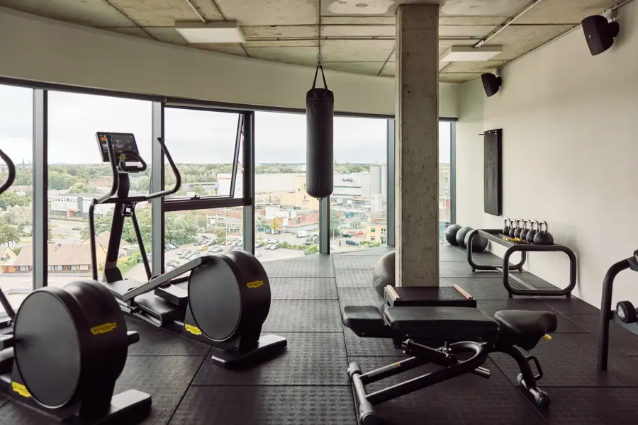 Salle de fitness de l'Hôtel Gent, gratuite pour les clients de l'hôtel.