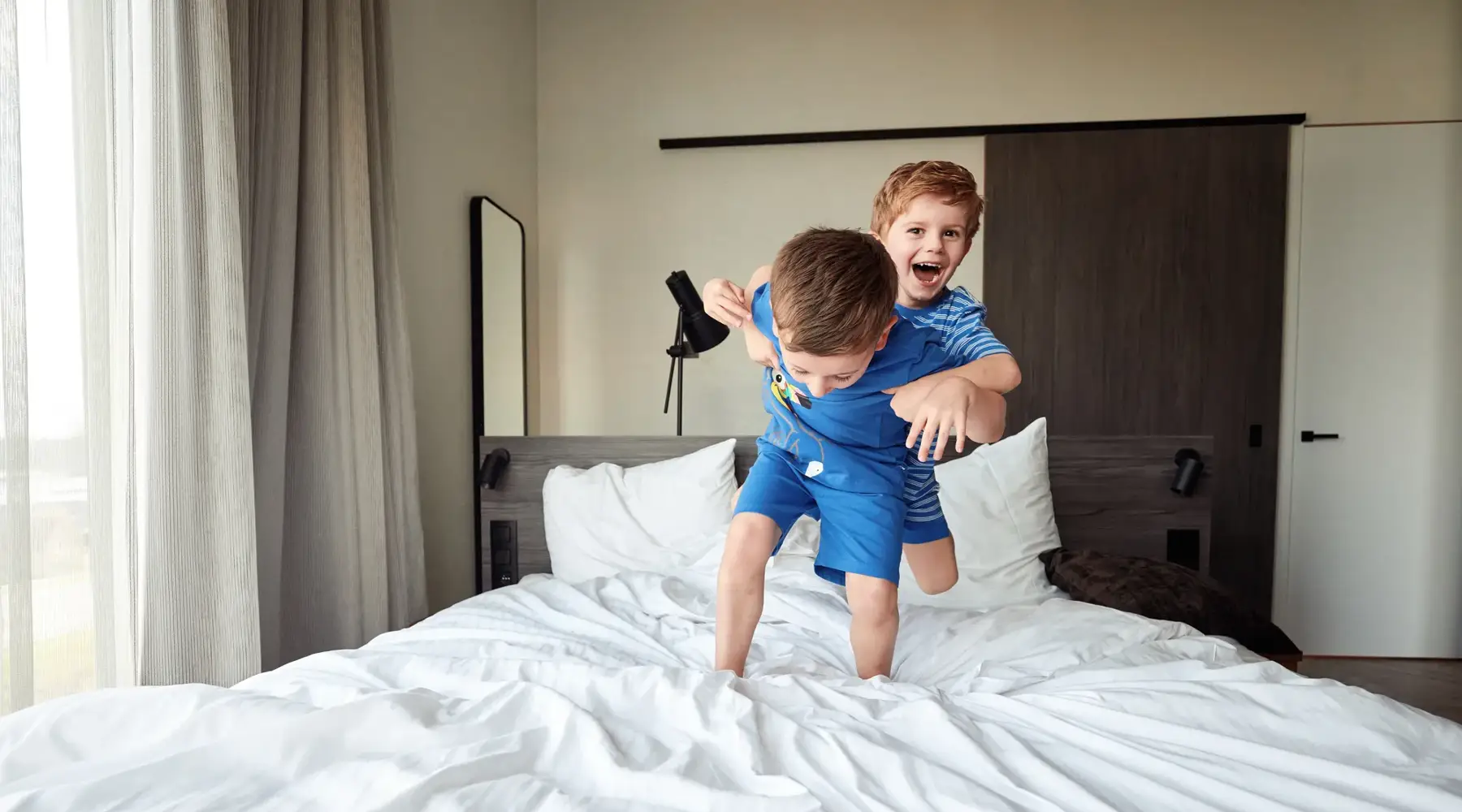 Children playing in hotel