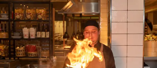 Live cooking chef