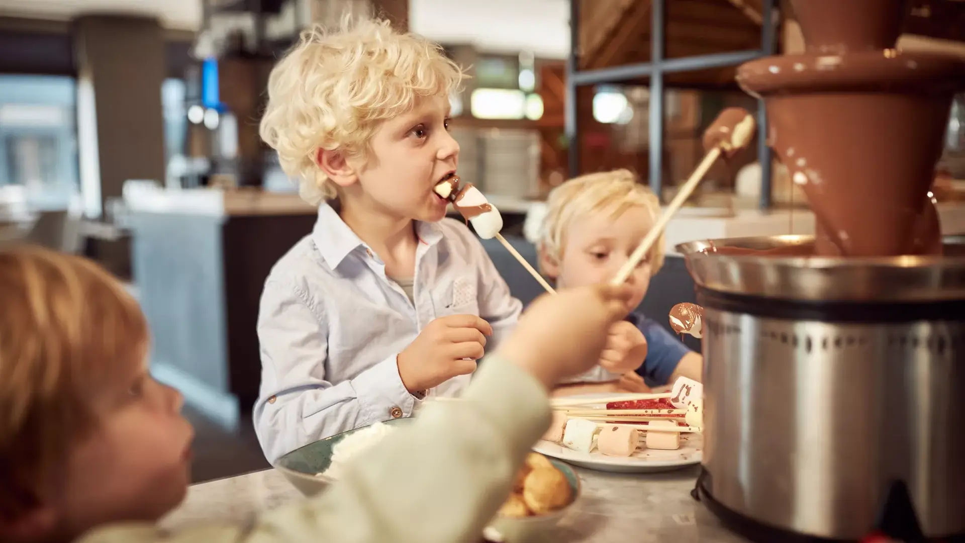 children chocolate fondue