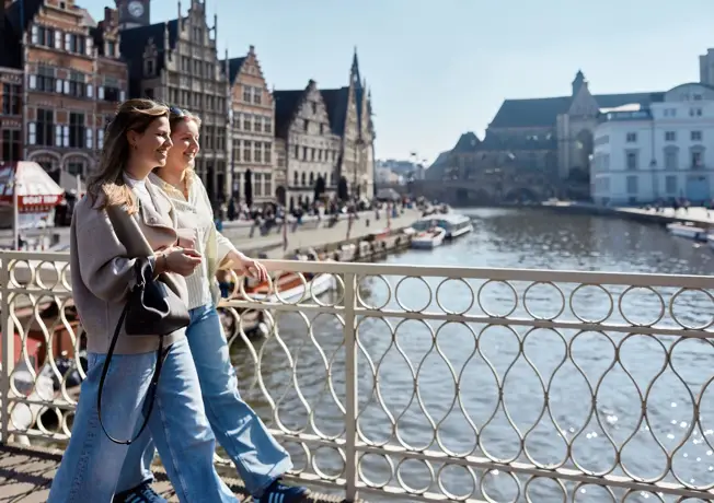 Two people in Ghent city center