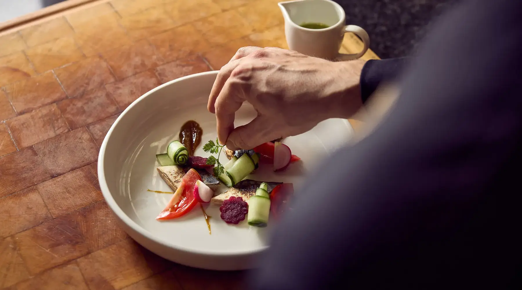 Dish on a table