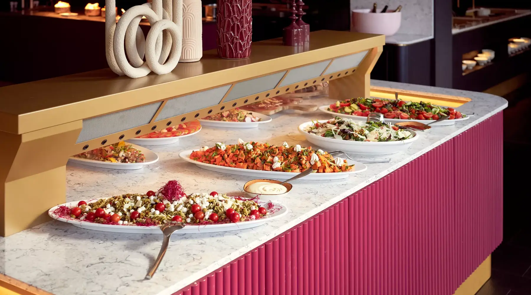 Buffet in restaurant Catharina bij hotel Brussels Airport