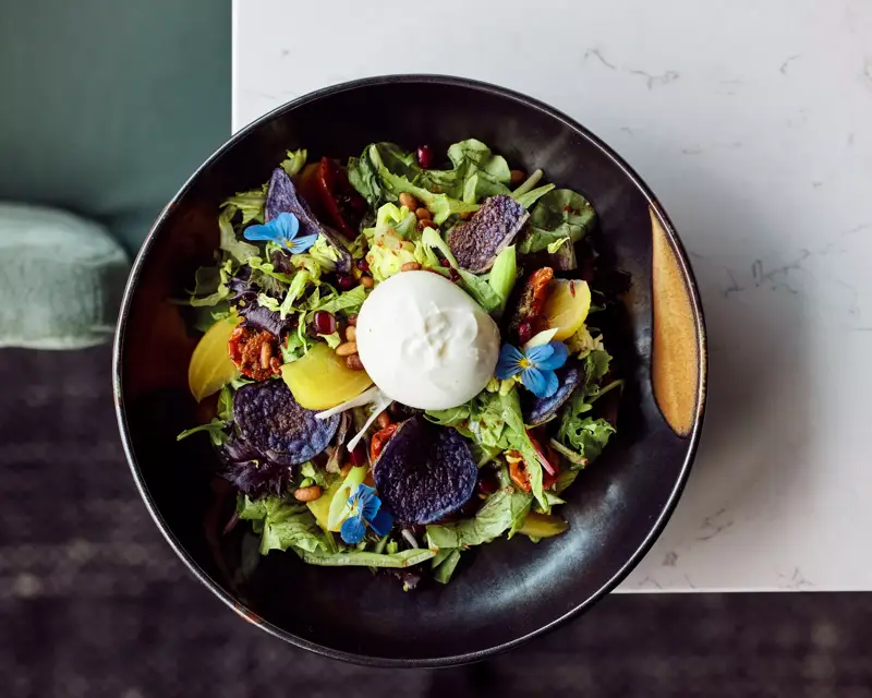 Salad with burrata