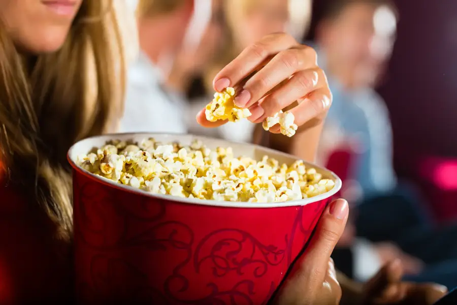 Eating popcorn at the cinema Van der Valk Hotel Gorinchem-A15