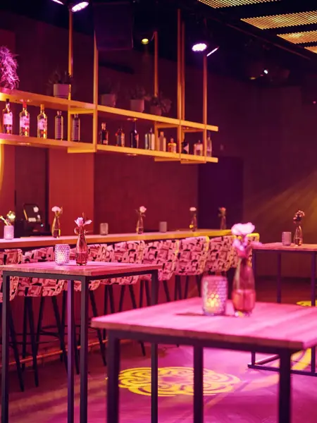 Innenansicht des Festsaals The Base