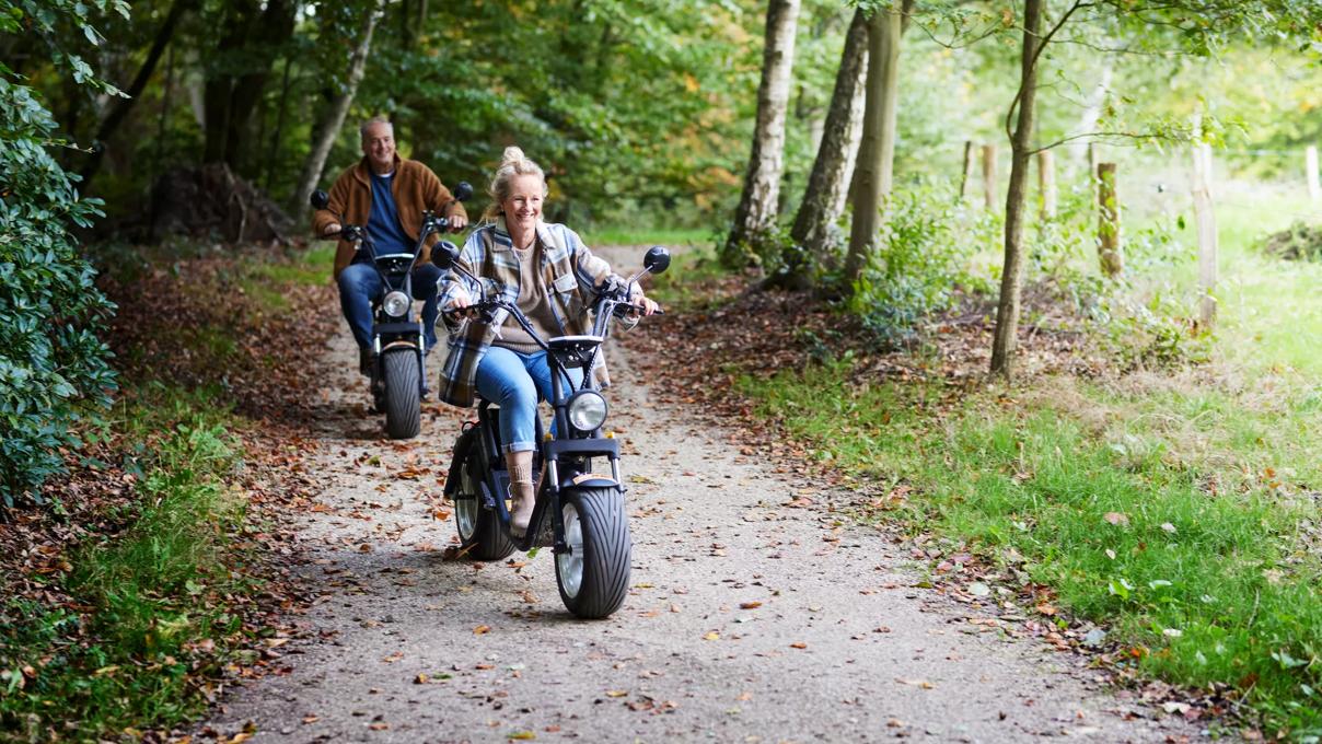 Stel samen op de fiets in de lente