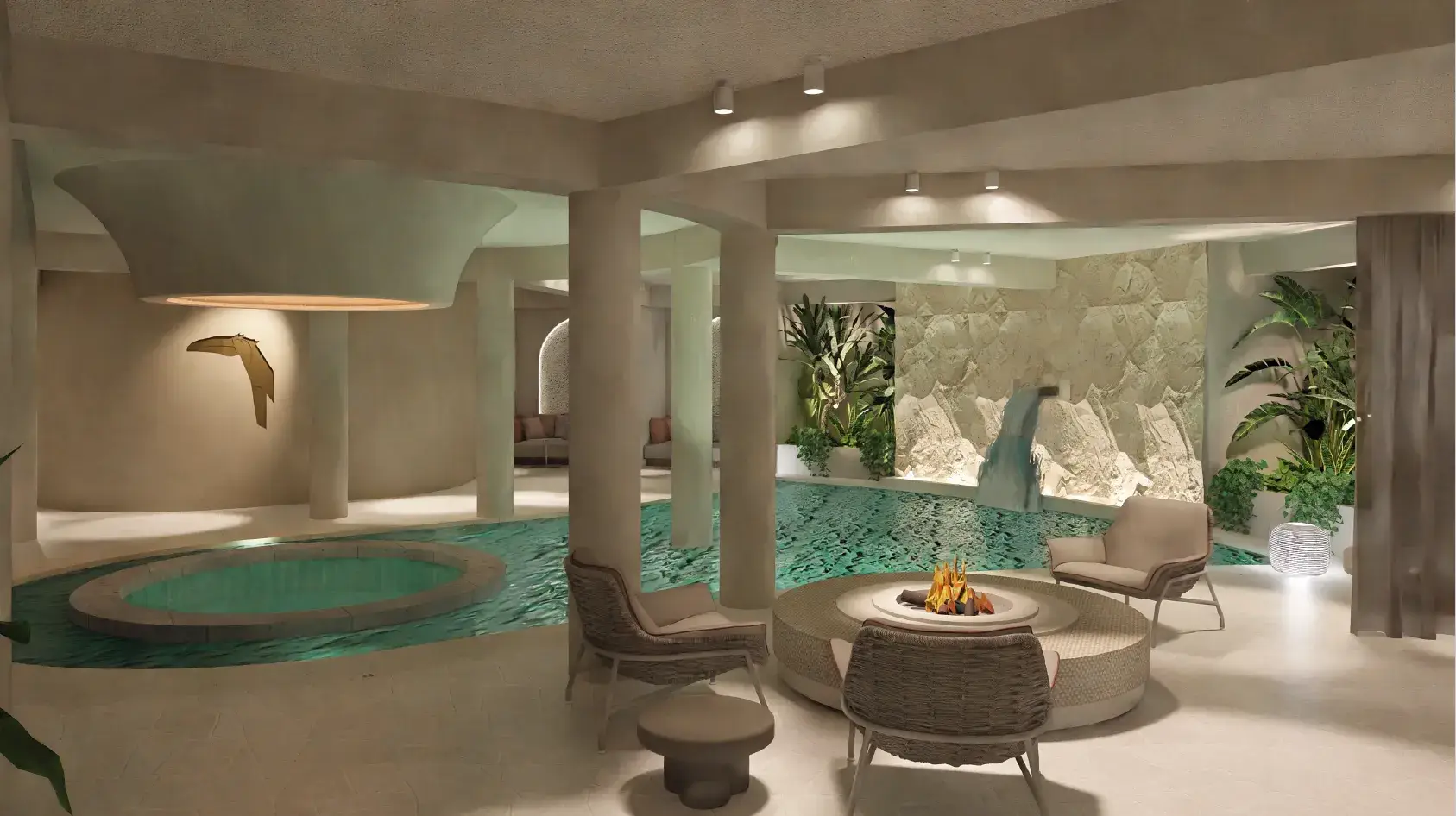 Wellness with swimming pool