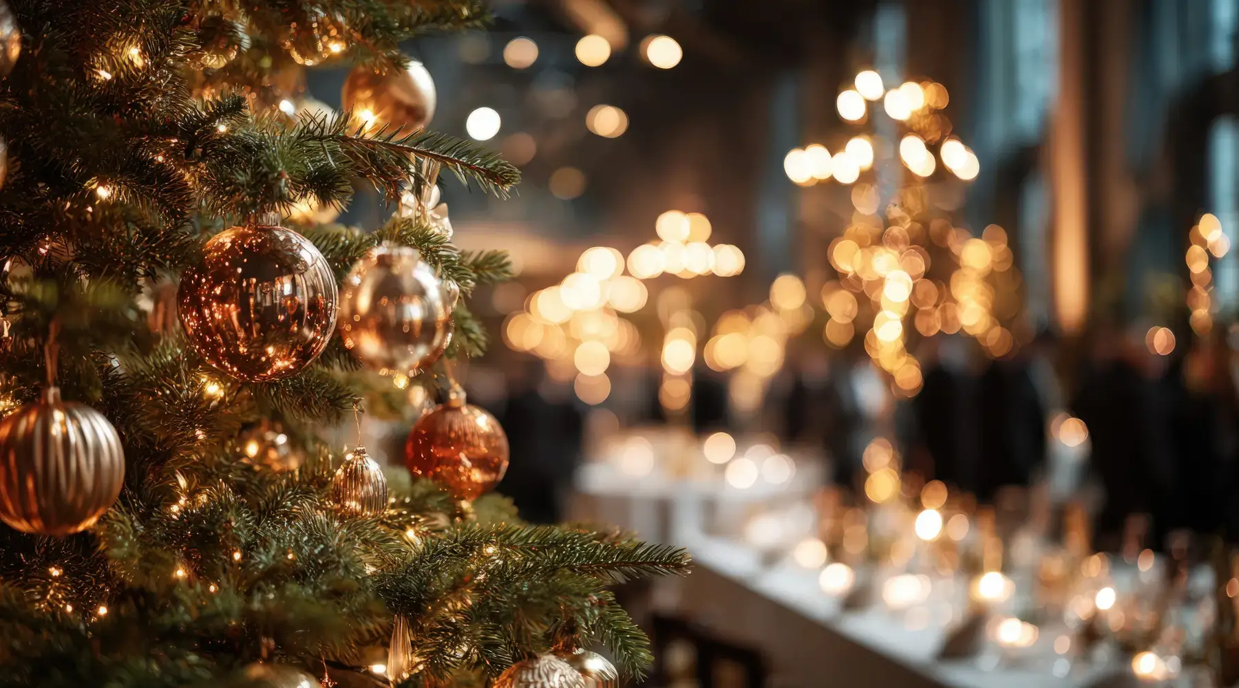 Christmas atmosphere restaurant