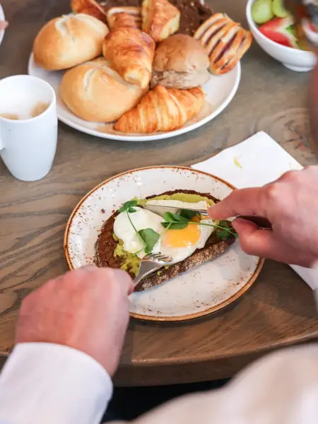 Table with breakfast