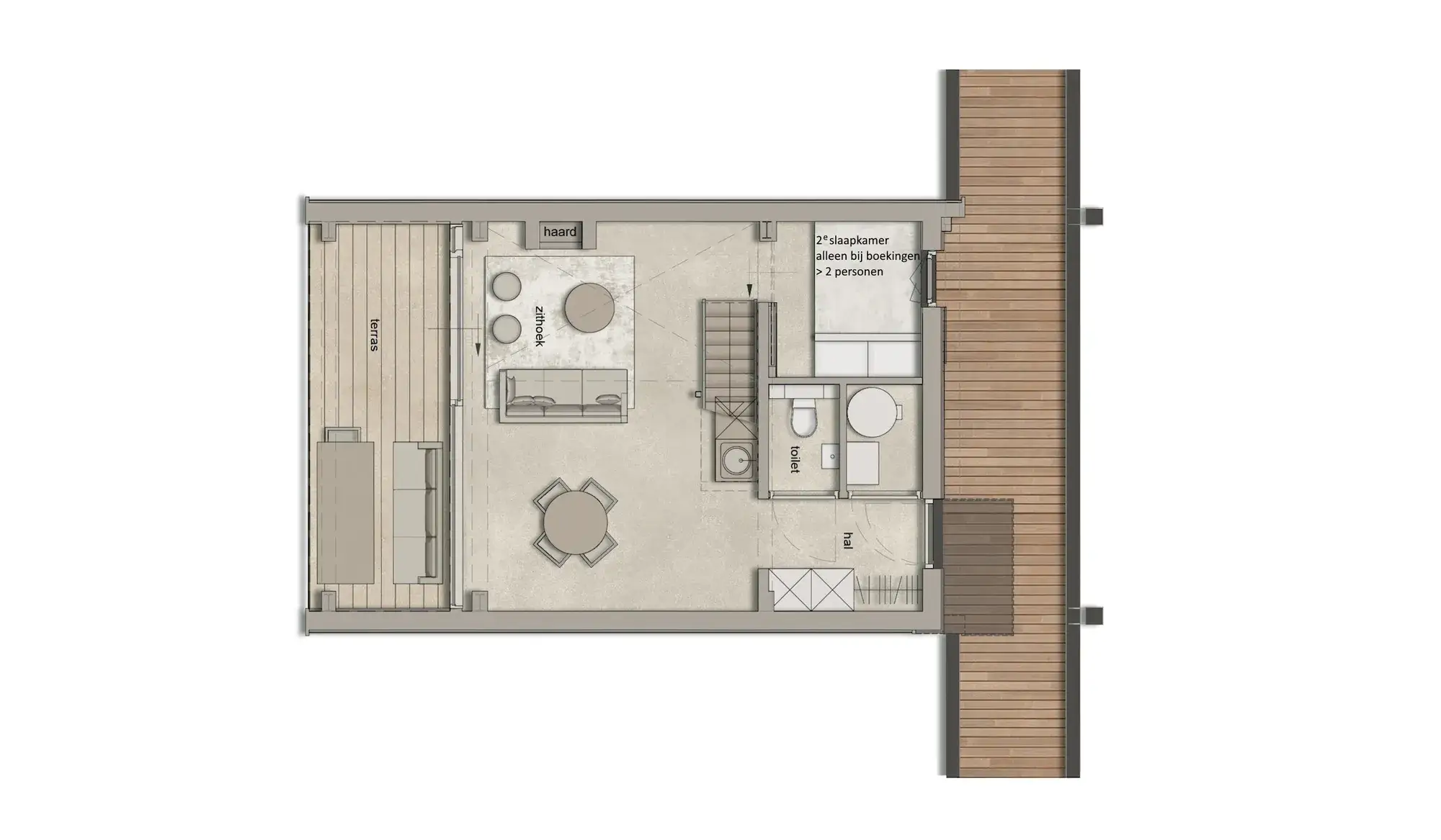 one to two bedrooms