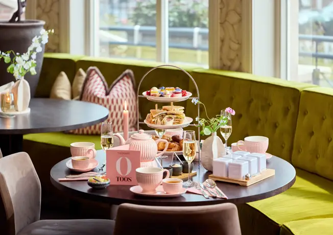 Table with the high tea