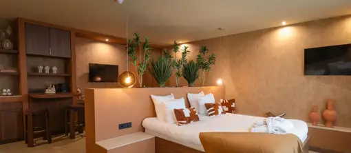 Bed in desert suite