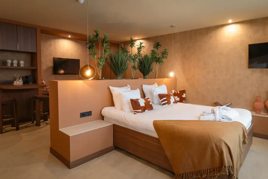 Bed in desert suite