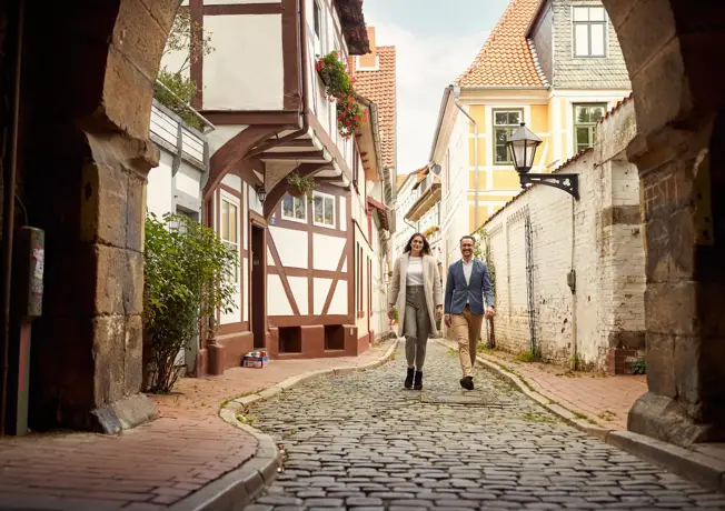 Paar in Innenstadt