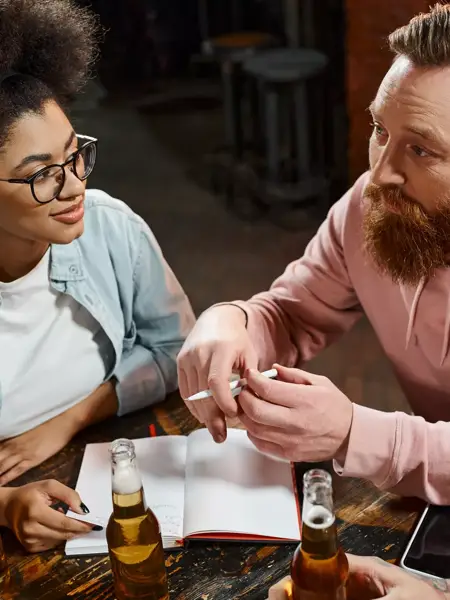 Santa Claus tastes from the pan