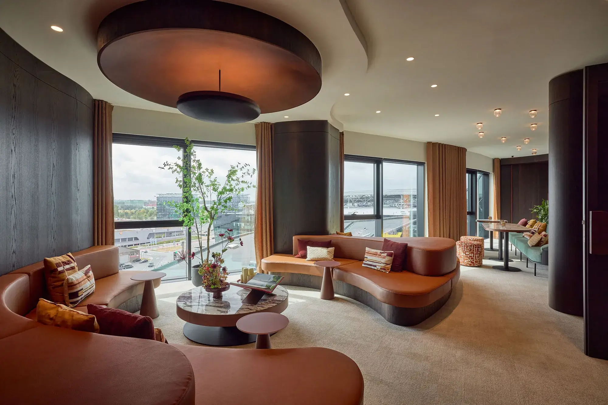 Espace d'accueil des clients au neuvième étage de l'Hôtel Gent