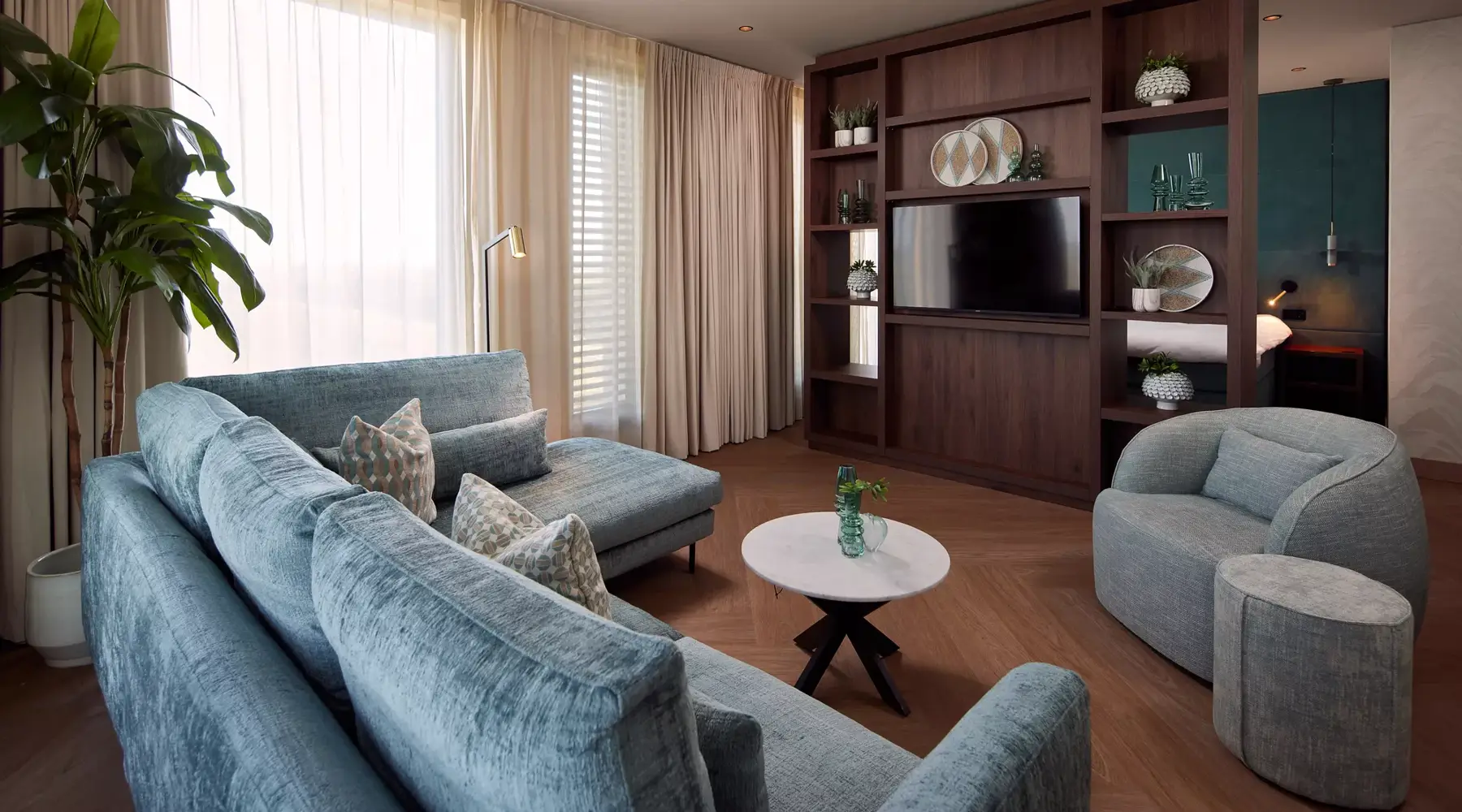 Interieur van een hotelkamer