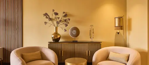 Royal Suite Gold Seating area