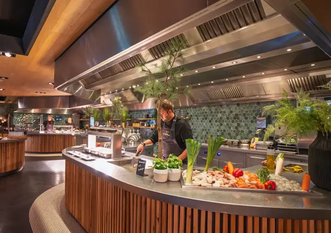 Live cooking buffet Mother's Day