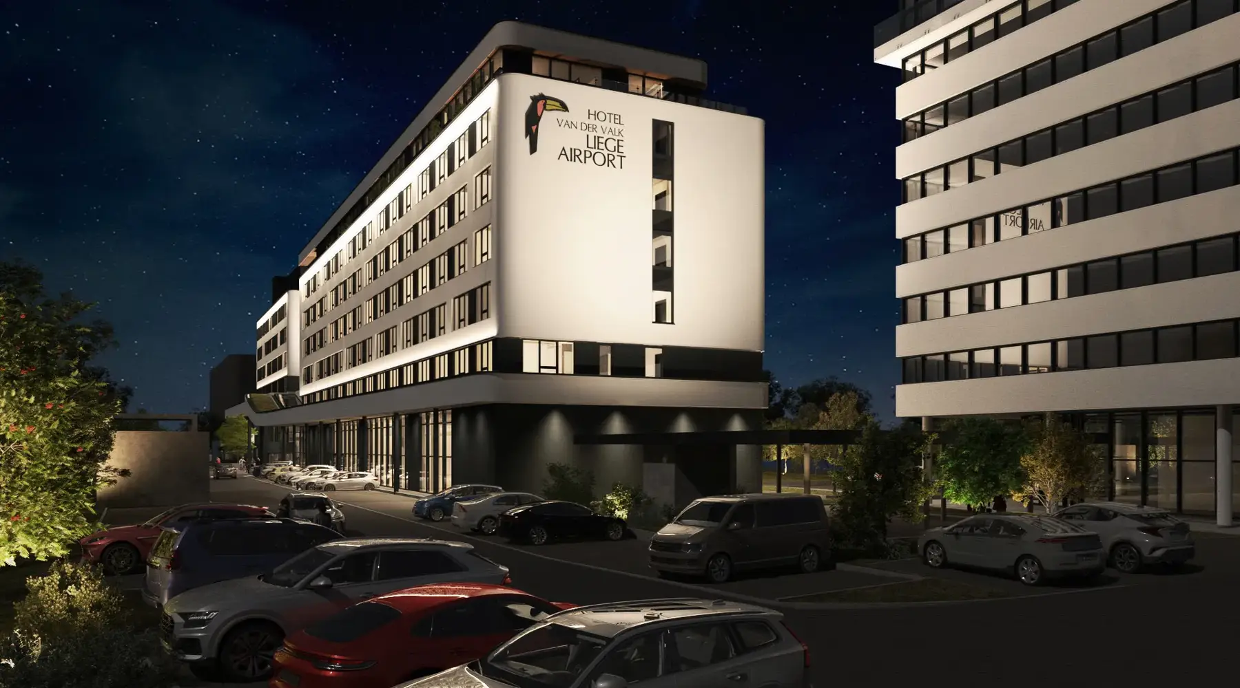 façade la nuit
