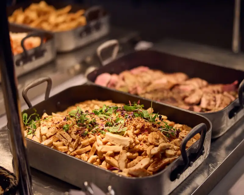 Detailfoto van het pokébowlbuffet