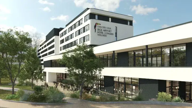 Vooraanzicht van Hotel Liège Airport