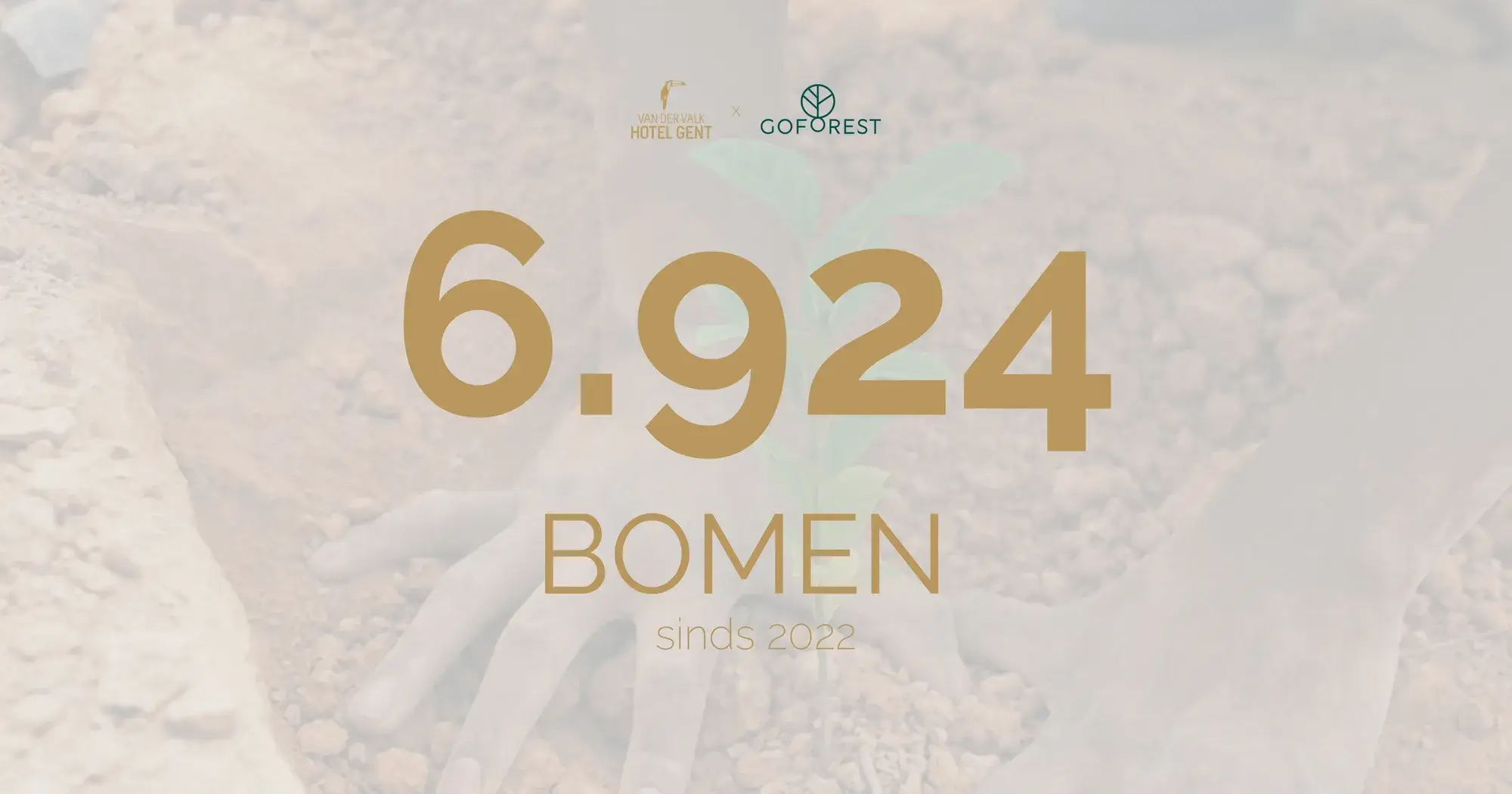 Number of trees already planted by Hotel Gent and Go Forest initiative