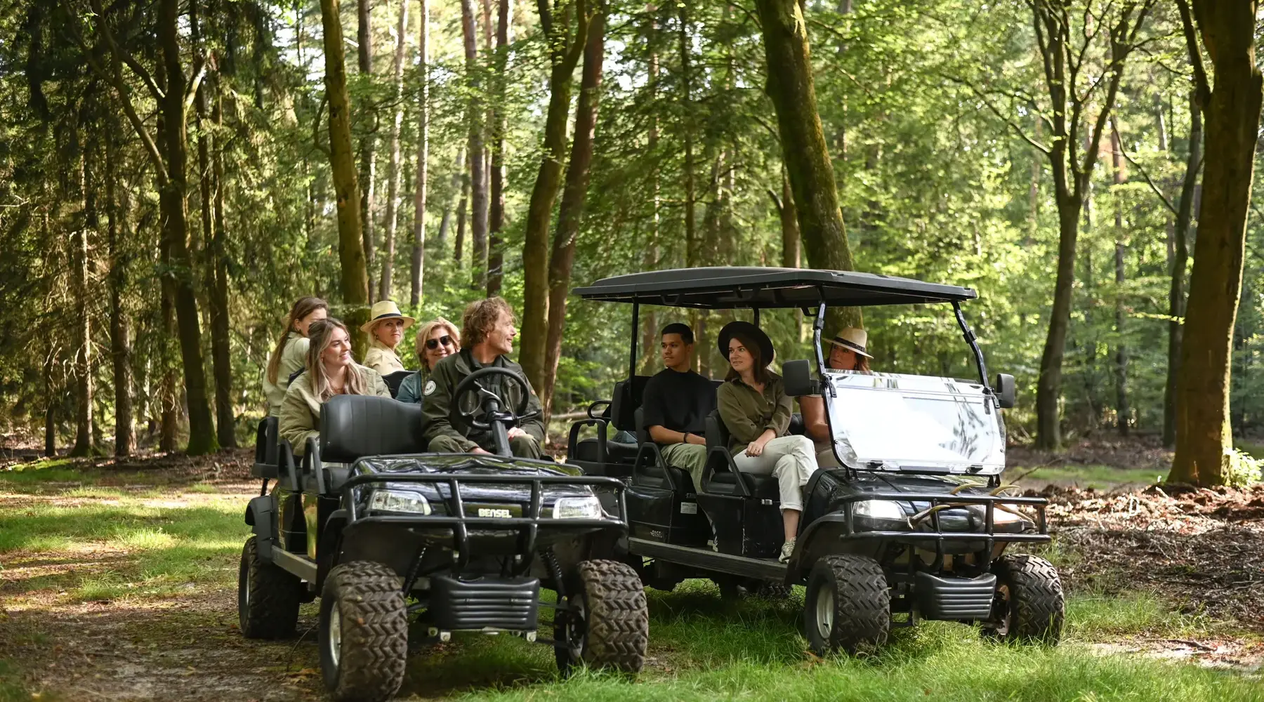 e-Safari met gasten in een Veluws bos