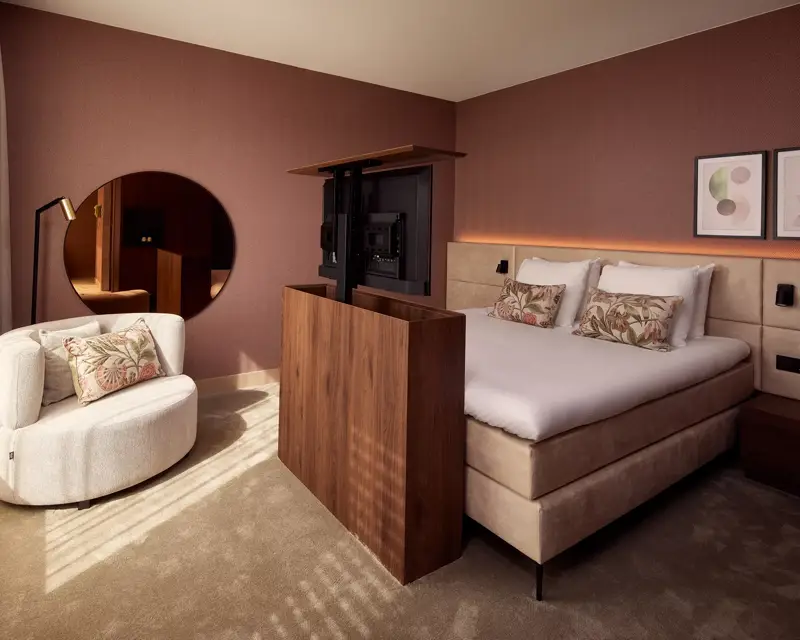 Innenansicht des Deluxe-Zimmers im Hotel Lelystad.