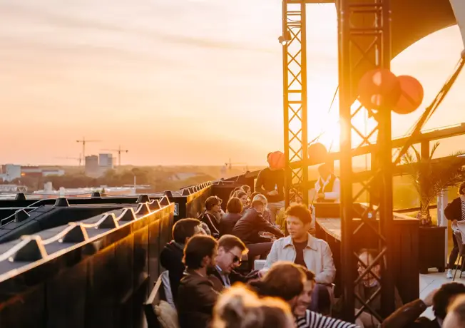 Afterwork in Ghent at sunset