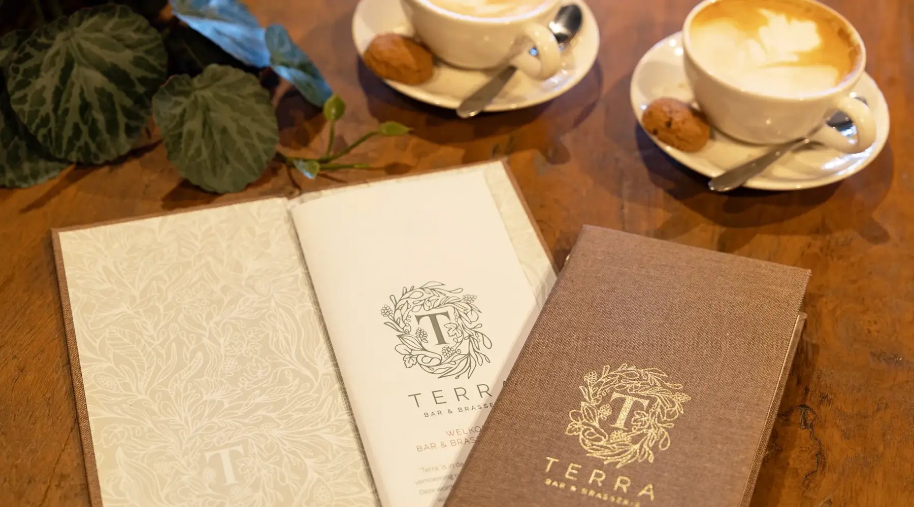 Brasserie Terra menu at the table