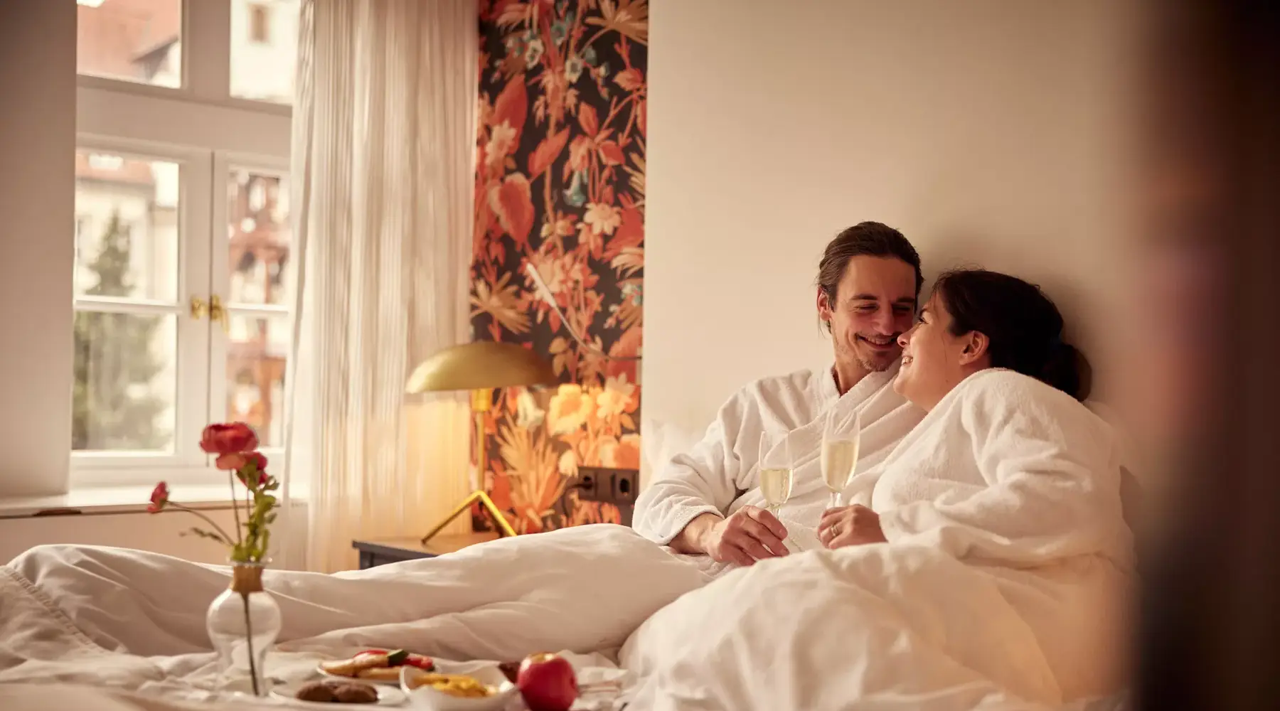 a couple on bed