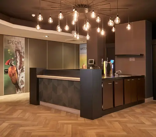 Luxury coffee corner with pantry in meeting room Specht at Van der Valk Hotel Leusden-Amersfoort