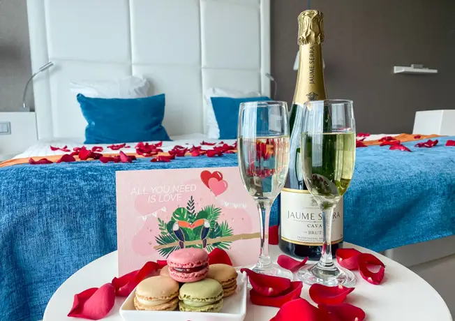 Decorated Valentine's room