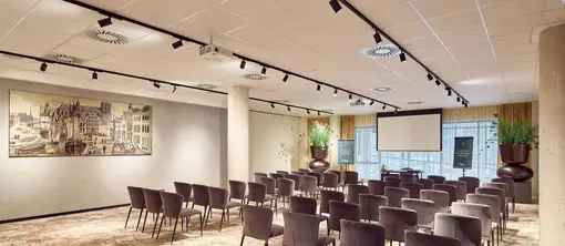 Zaal Korenlei in theateropstelling