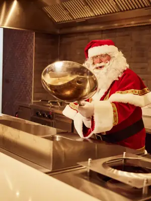 kerstman met pan