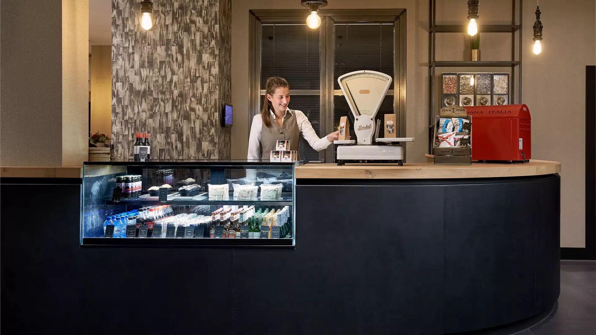 Receptie shop in Hotel Antwerpen