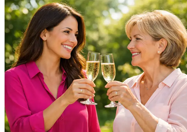 image maman et sa fille . Fête des Mères