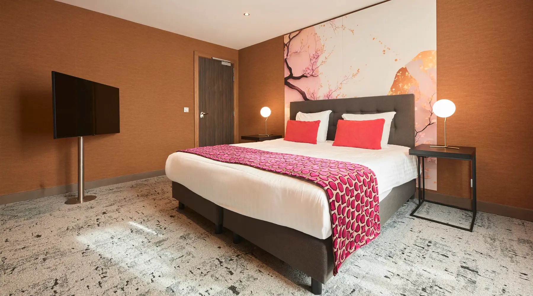 Une chambre familiale élégante et lumineuse de l’Hôtel Sélys Liège, idéale pour un séjour en famille dans un hôtel 4 étoiles.